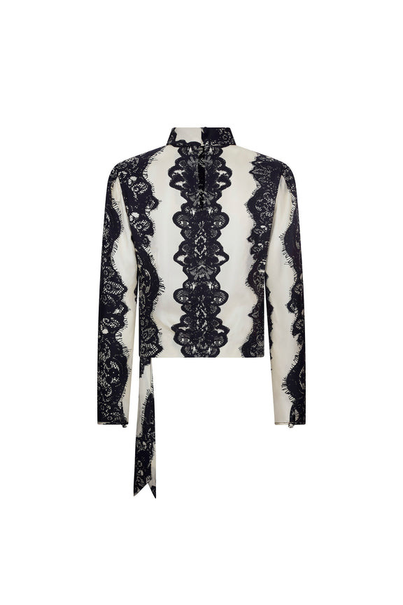 'VENETIAN LACE' SIDE TIE BLOUSE -  - Libertine