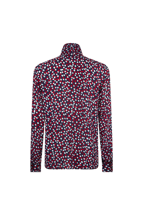 'CONFETTI' SLIM KEITH TIE BLOUSE - TOPS - Libertine