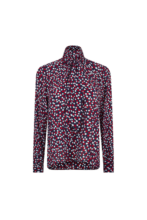 'CONFETTI' SLIM KEITH TIE BLOUSE - TOPS - Libertine - Main image