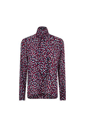 'CONFETTI' SLIM KEITH TIE BLOUSE