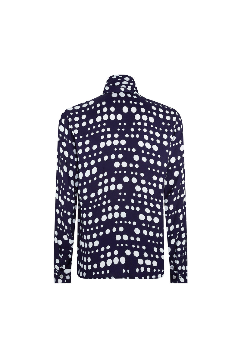'DOT DOTISM' SLIM KEITH TIE BLOUSE - TOPS - Libertine