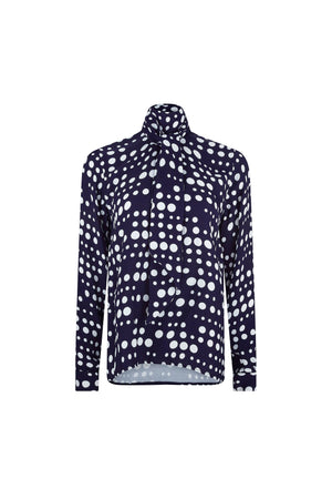 'DOT DOTISM' SLIM KEITH TIE BLOUSE