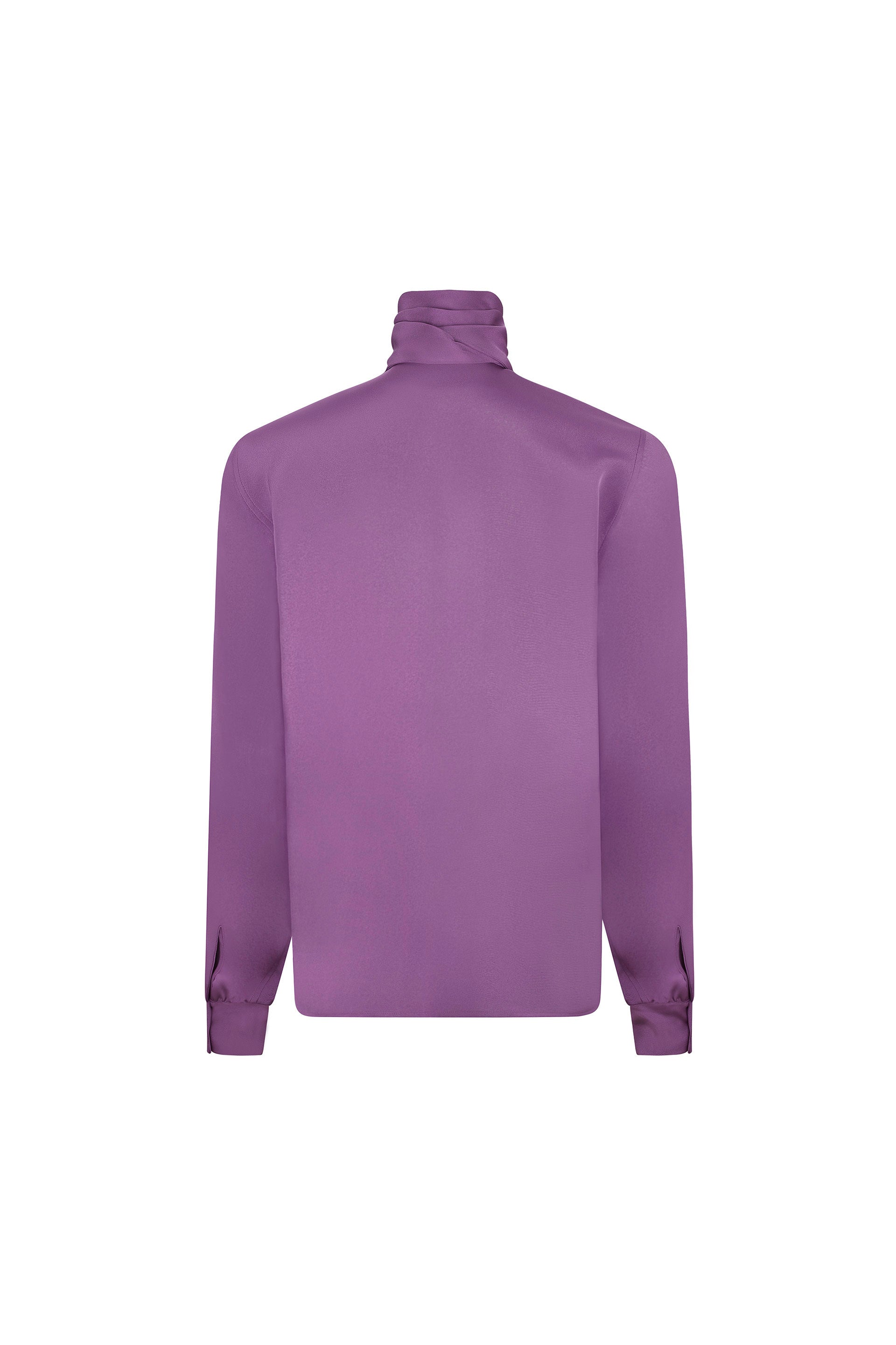 'FAUVE MAUVE' SLIM KEITH TIE BLOUSE -  - Libertine