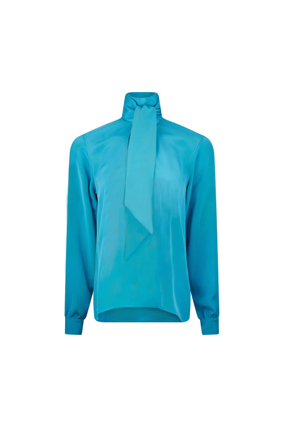 'HOCKNEY'S POOL' SLIM KEITH TIE BLOUSE -  - Libertine