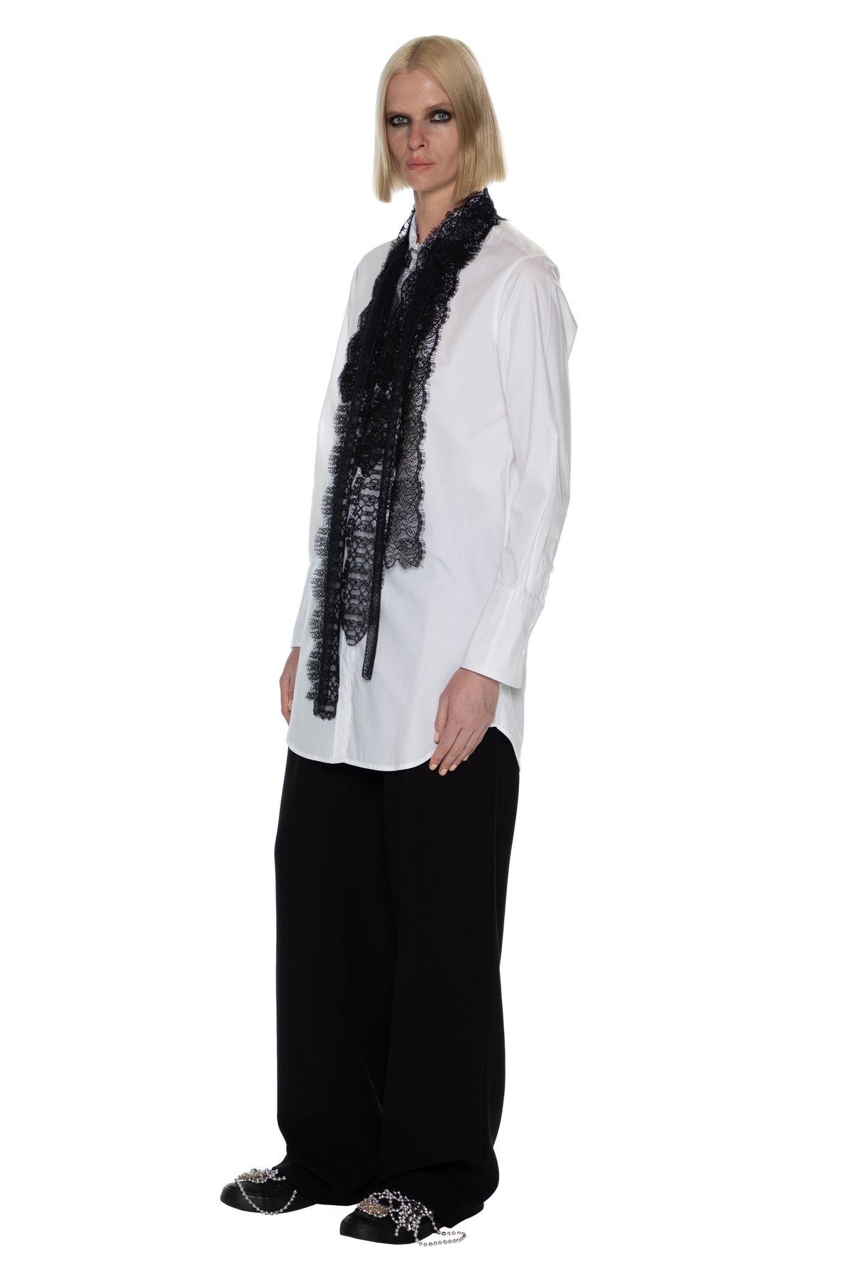 'VENETIAN LACE' LONG CLASSIC SHIRT -  - Libertine