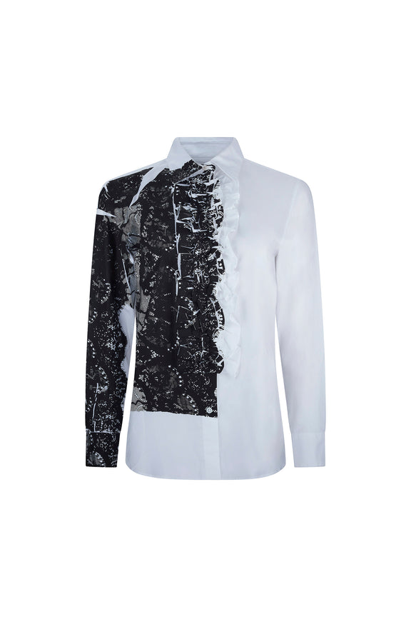 'VENETIAN LACE' TUXEDO SHIRT -  - Libertine