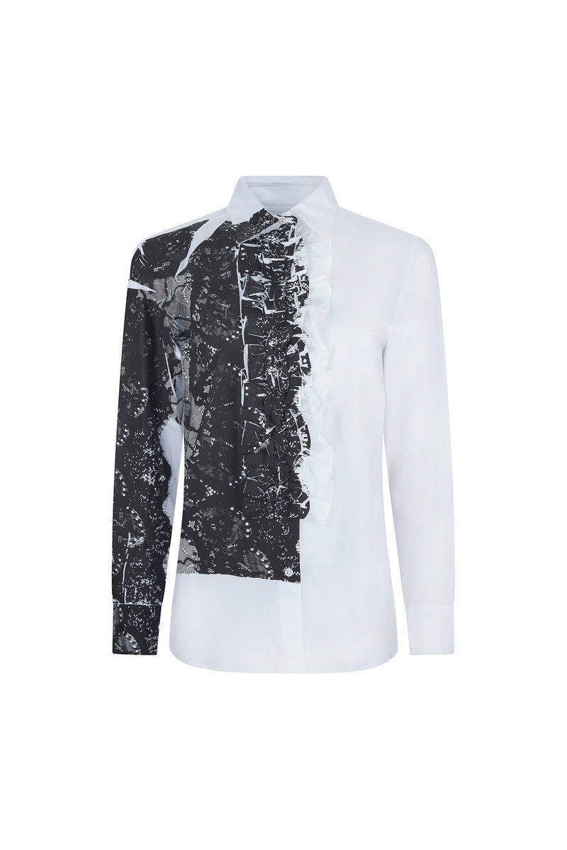 'VENETIAN LACE' TUXEDO SHIRT - - Libertine