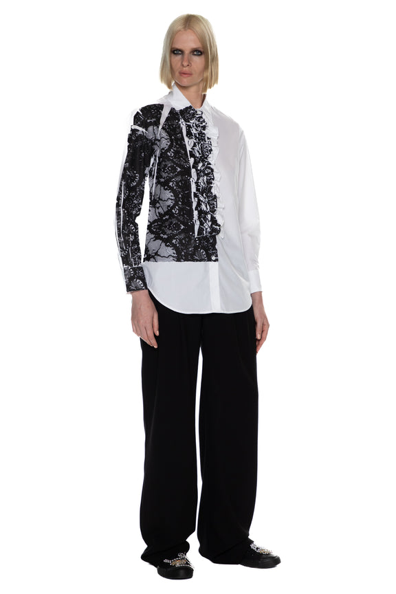 'VENETIAN LACE' TUXEDO SHIRT -  - Libertine