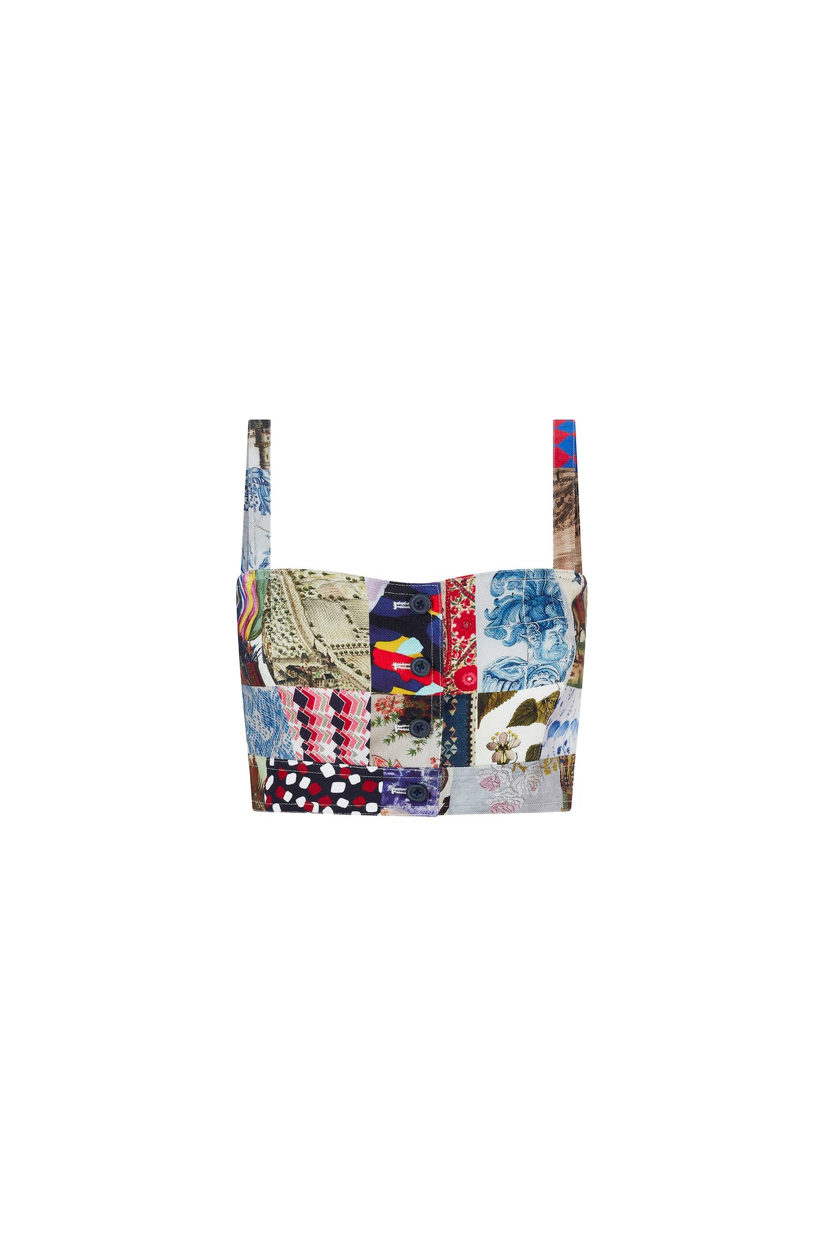 'BLOOMSBURY COLLAGE' SAINT TROPEZ TOP - TOPS - Libertine