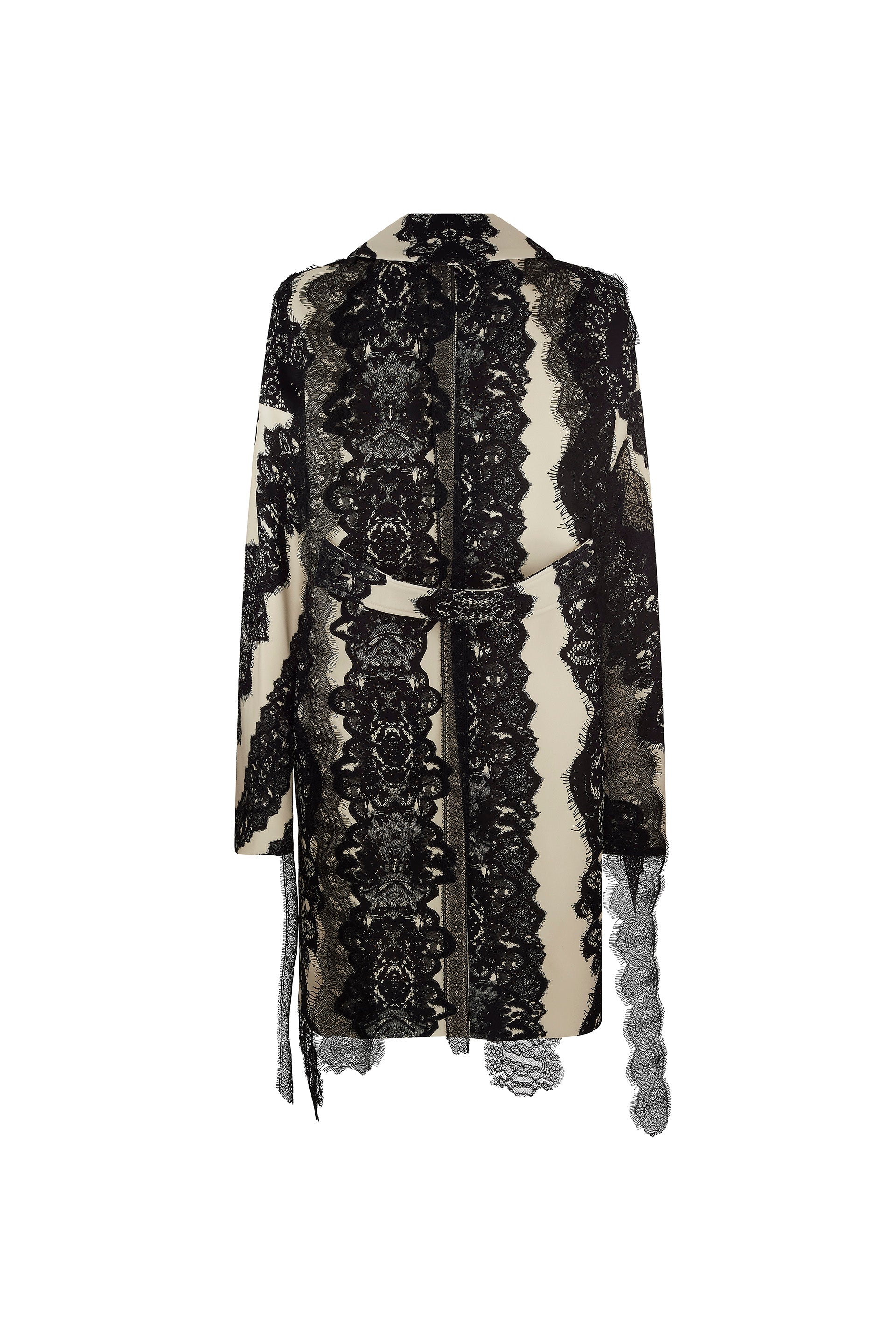 'VENETIAN LACE' TROMPE L'OEIL L/S PATCH POCKET COAT -  - Libertine