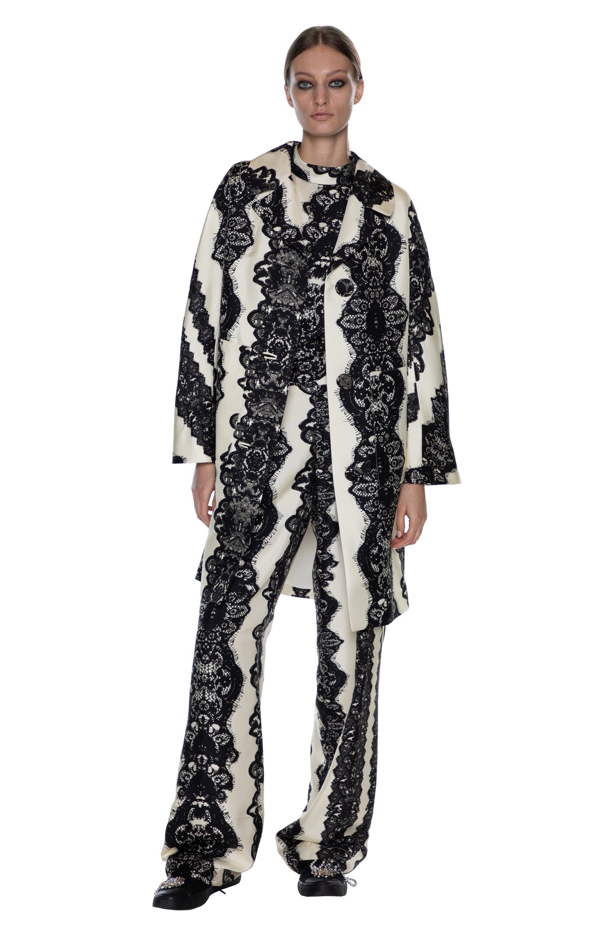 'VENETIAN LACE' L/S PATCH POCKET COAT -  - Libertine