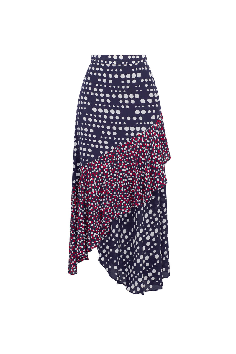 'DOT DOTISM' ASYMMETRICAL SKIRT - Skirts - Libertine