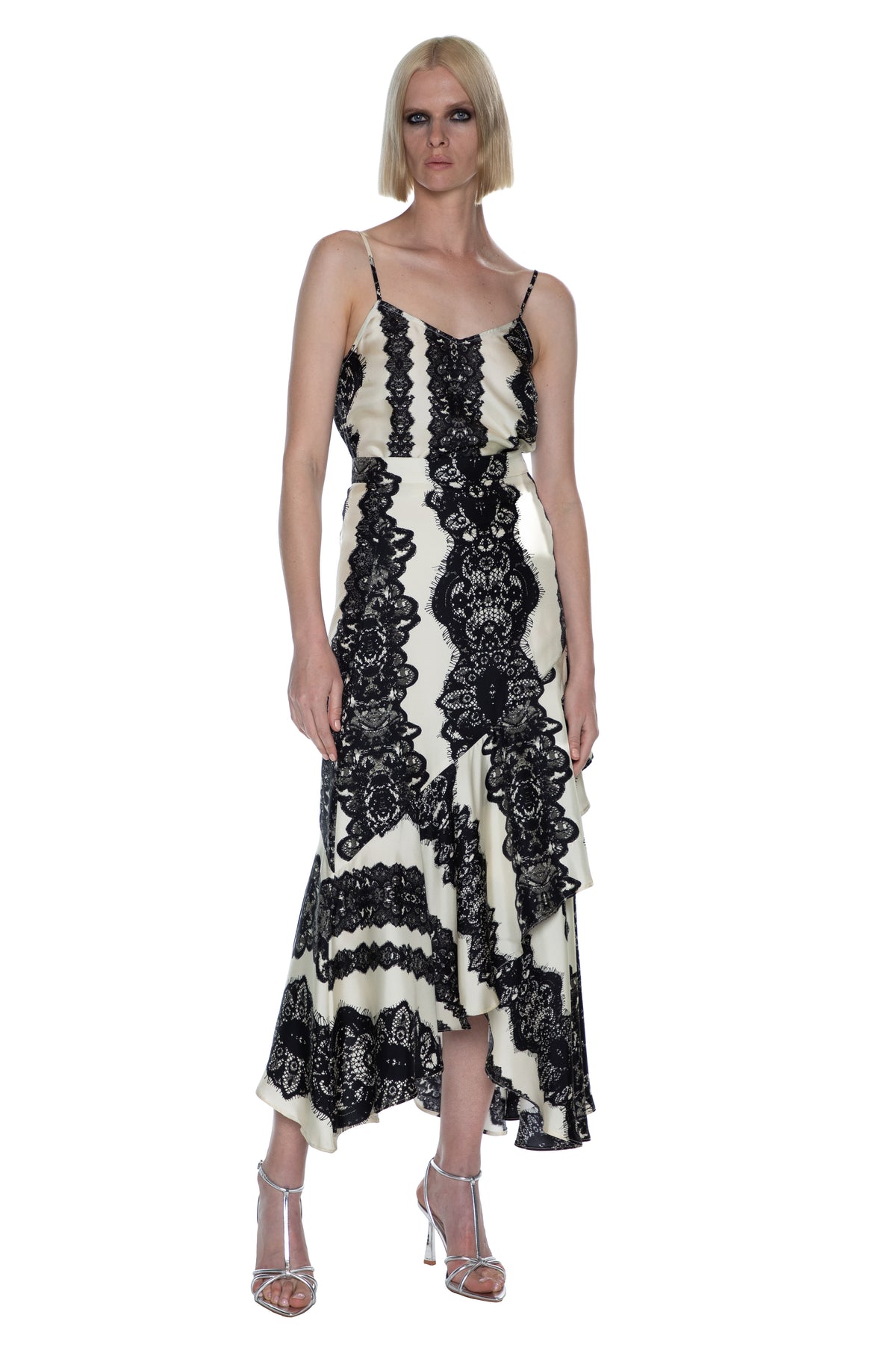 'VENETIAN LACE' ASYMMETRICAL SKIRT -  - Libertine