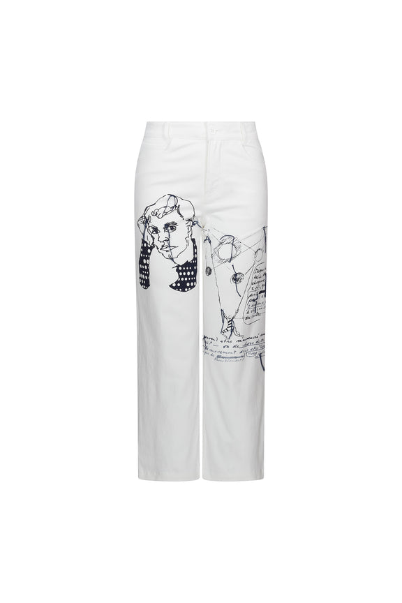 'SKETCHY' CROPPED WIDE LEG PANT -  - Libertine