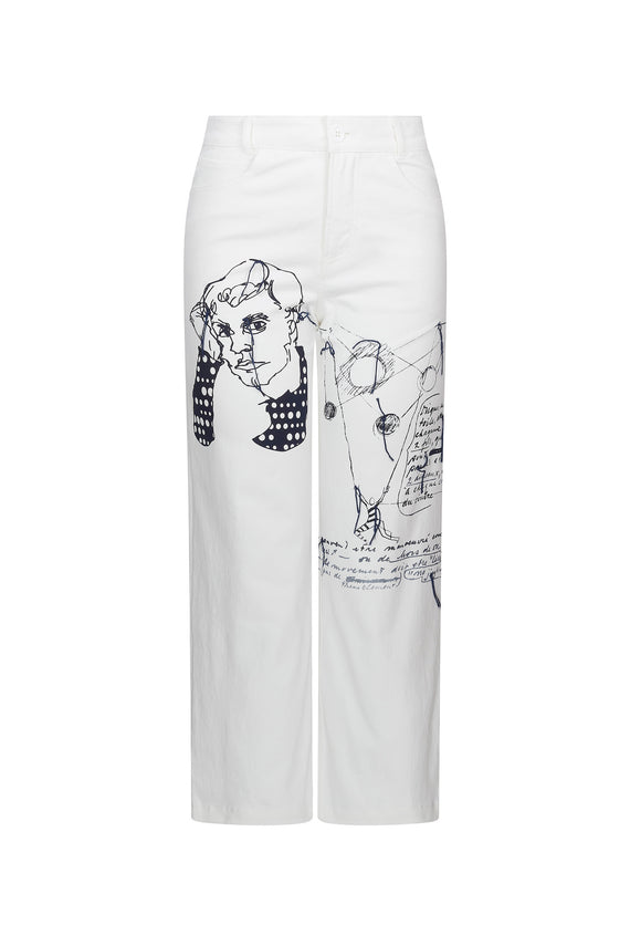 'SKETCHY' CROPPED WIDE LEG PANT - - Libertine - Main image