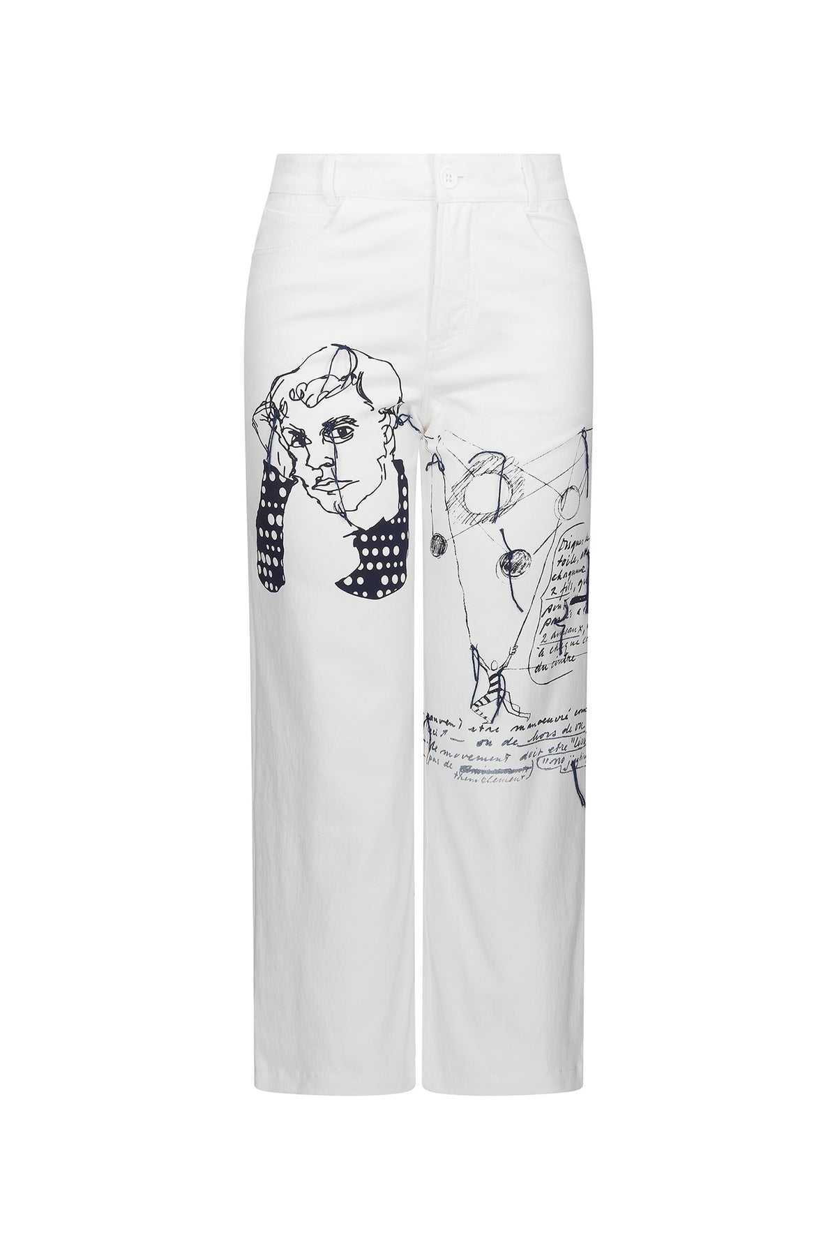 'SKETCHY' CROPPED WIDE LEG PANT - - Libertine