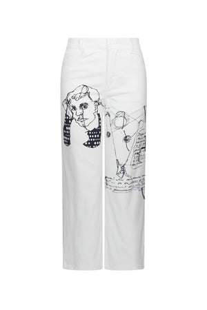 'SKETCHY' CROPPED WIDE LEG PANT