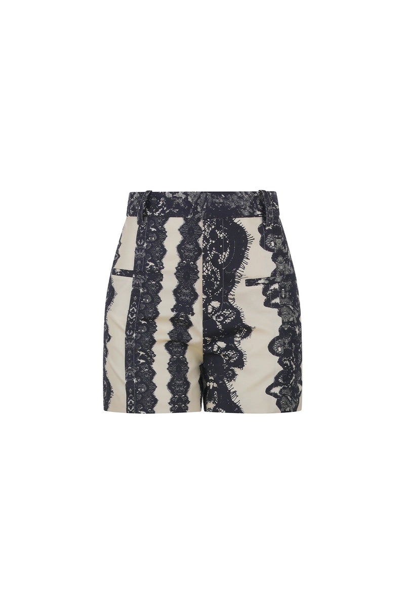 'VENETIAN LACE' HIGH WAISTED SHORTS - - Libertine