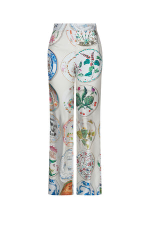 'CHELSEA PLATES' SLIM AARONS PANTS SIDE ZIP