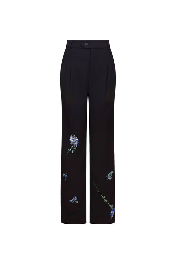 'CECIL BEATON BLUE CARNATION' BAGGY TROUSERS - PANTS - Libertine