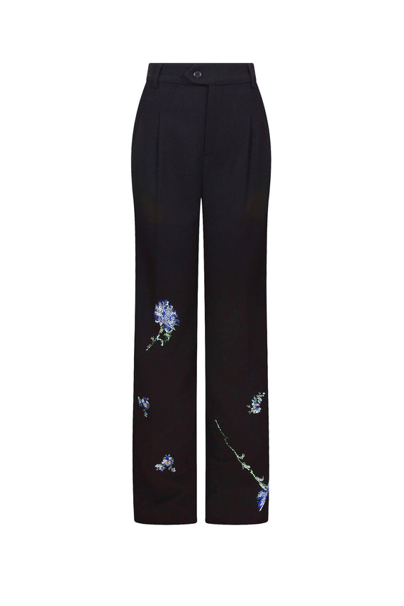 'CECIL BEATON BLUE CARNATION' BAGGY TROUSERS - PANTS - Libertine - Main image