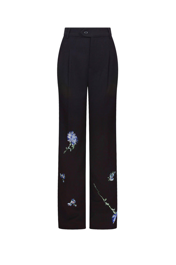'CECIL BEATON BLUE CARNATION' BAGGY TROUSERS - PANTS - Libertine