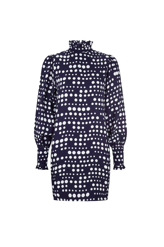'DOT DOTISM' MOCK NECK DRESS - DRESSES - Libertine - Main image