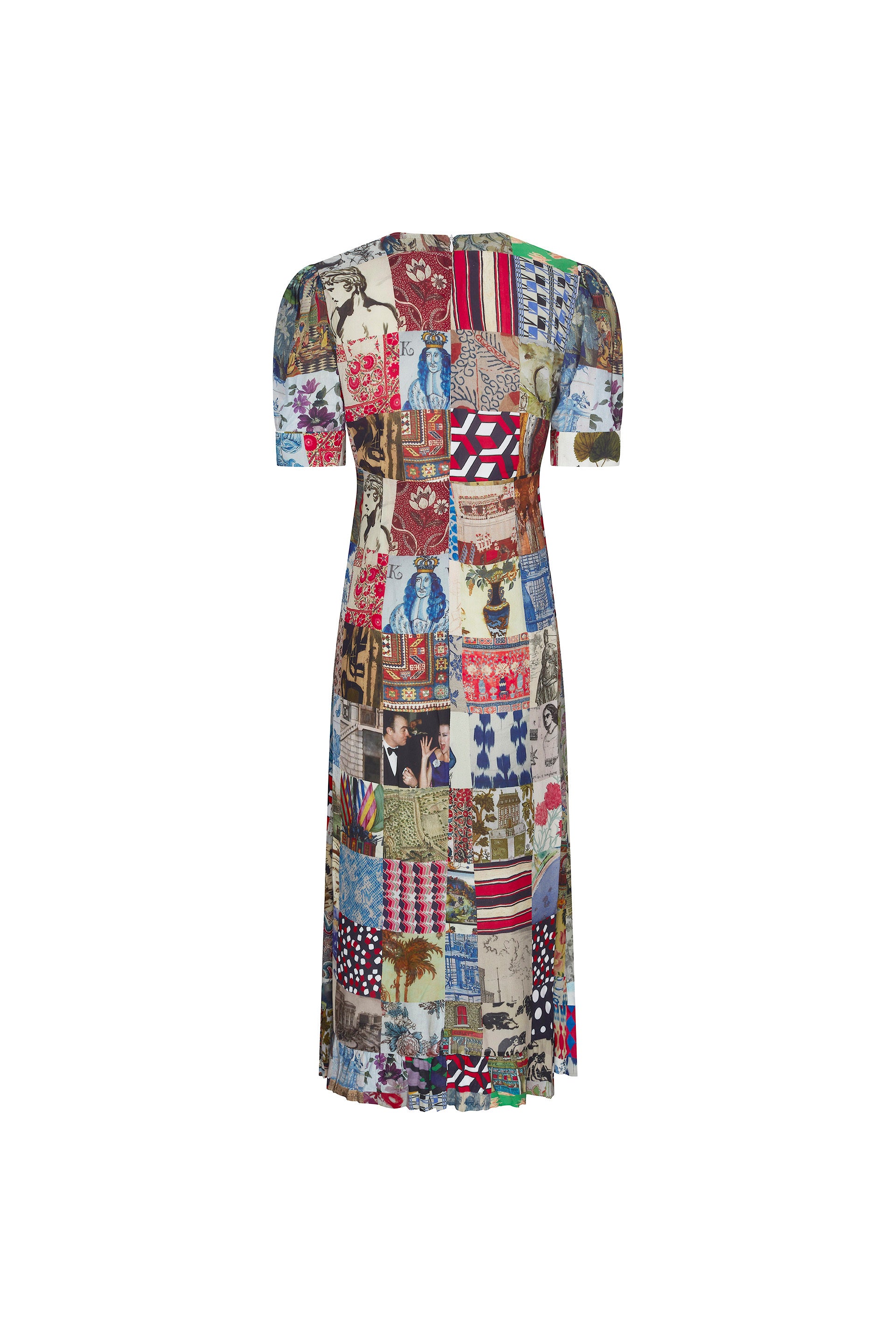 'BLOOMSBURY COLLAGE' SICILIAN DRESS - DRESSES - Libertine