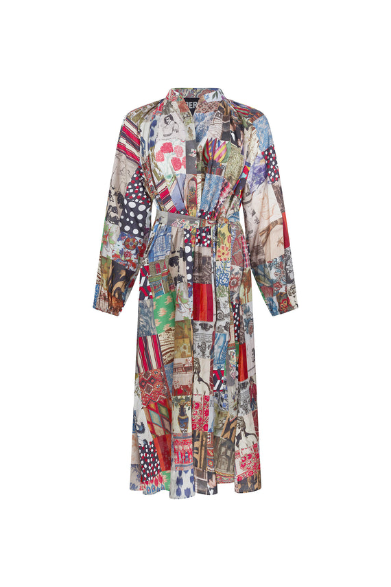 'BLOOMSBURY COLLAGE' LINDSEY DRESS - DRESSES - Libertine