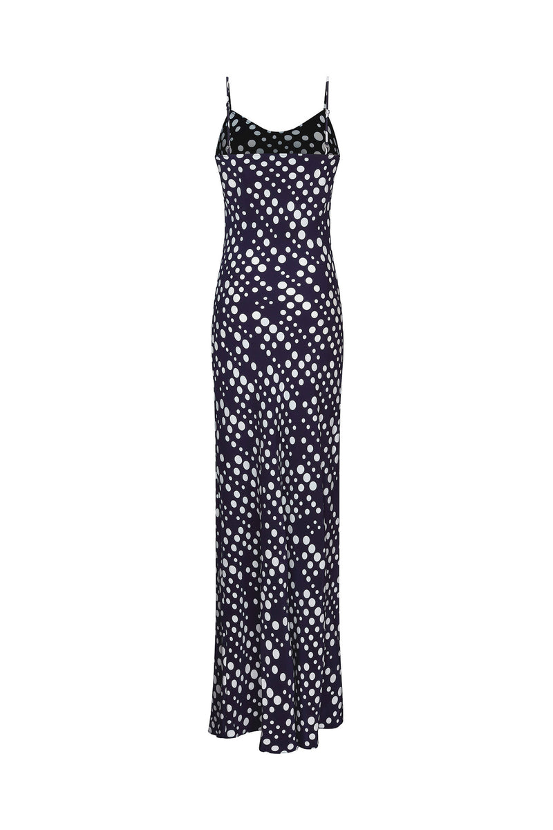 'DOT DOTISM' MAXI BIAS SLIP DRESS - DRESSES - Libertine