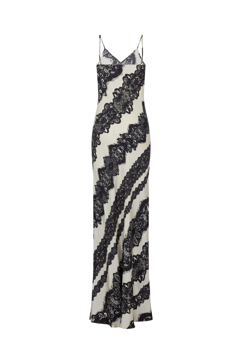 'VENETIAN LACE' MAXI BIAS SLIP DRESS - - Libertine