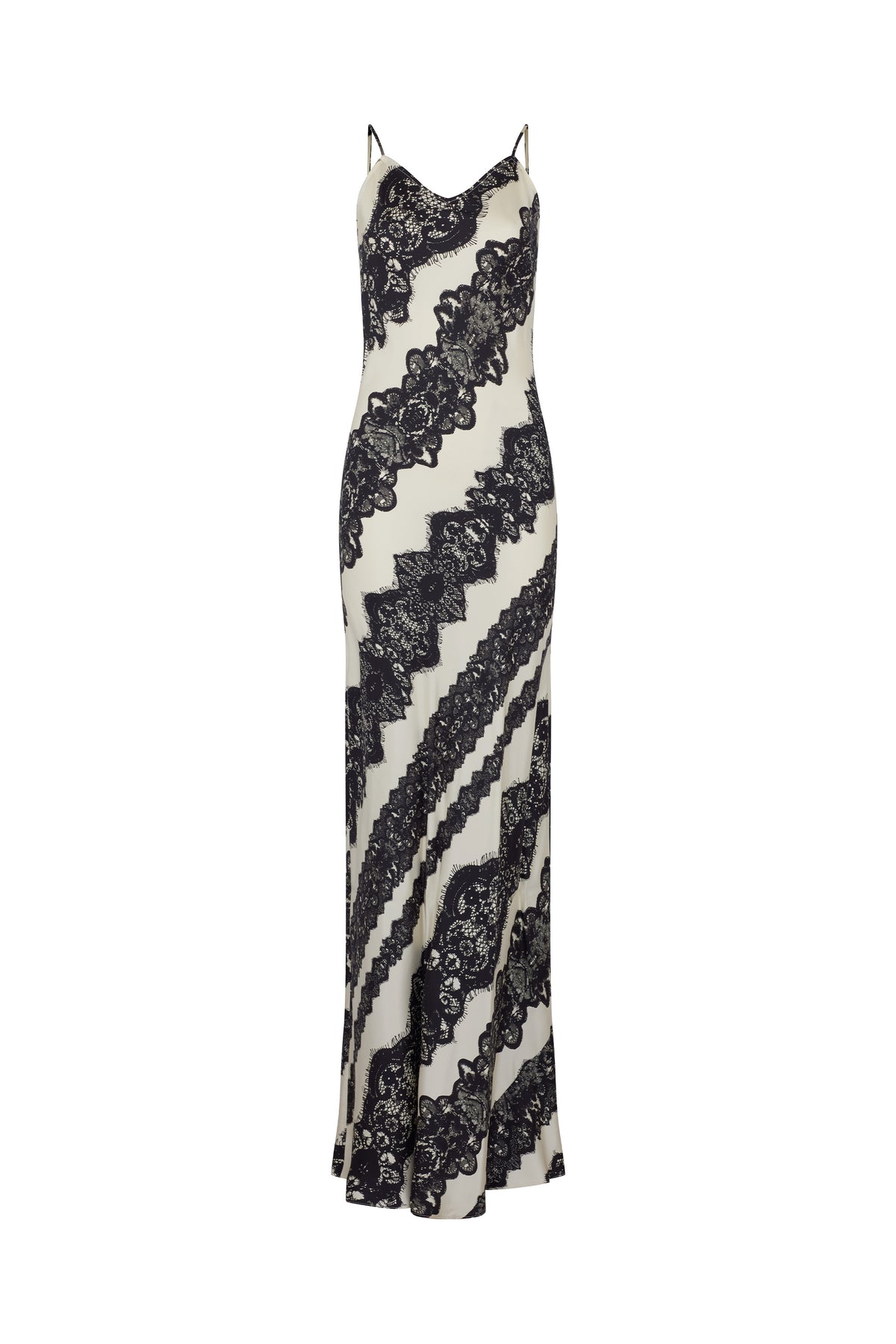'VENETIAN LACE' MAXI BIAS SLIP DRESS - - Libertine