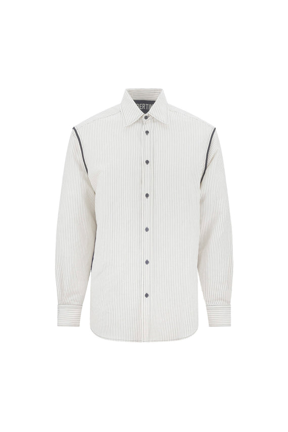 'SUMMER PINSTRIPE' INSIDE OUT CLASSIC SHIRT - - Libertine - Main image