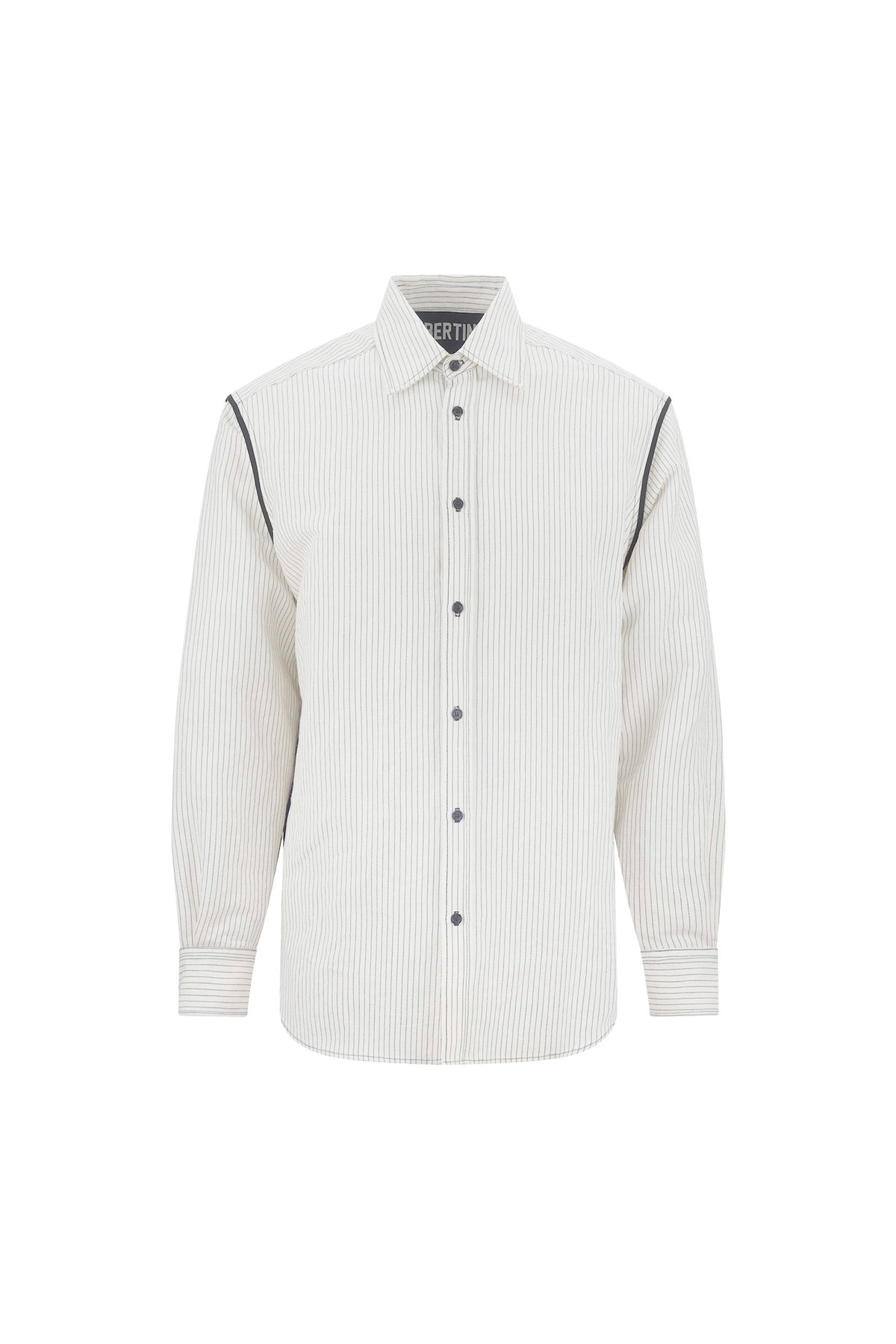 'SUMMER PINSTRIPE' INSIDE OUT CLASSIC SHIRT - - Libertine