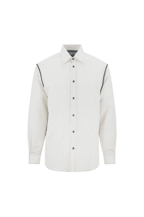 'SUMMER PINSTRIPE' INSIDE OUT CLASSIC SHIRT - - Libertine