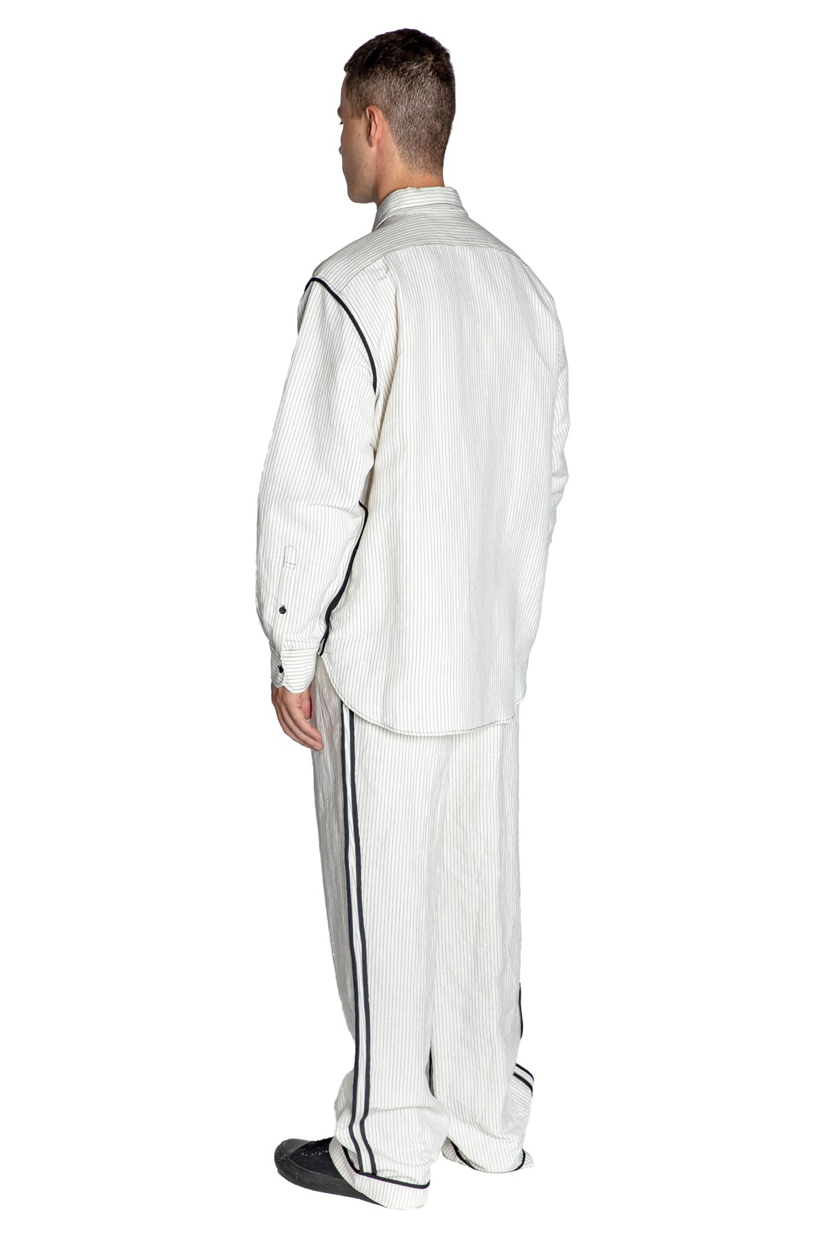 'SUMMER PINSTRIPE' INSIDE OUT CLASSIC SHIRT - - Libertine