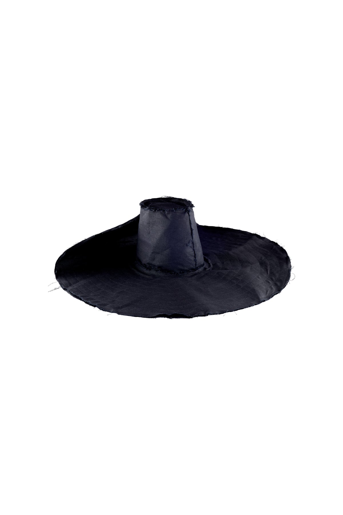 'HEAVY LINEN BLACK' WIDEST BRIM HAT -  - Libertine