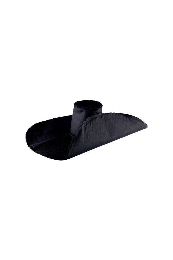 'HEAVY LINEN BLACK' WIDEST BRIM HAT - - Libertine - Main image