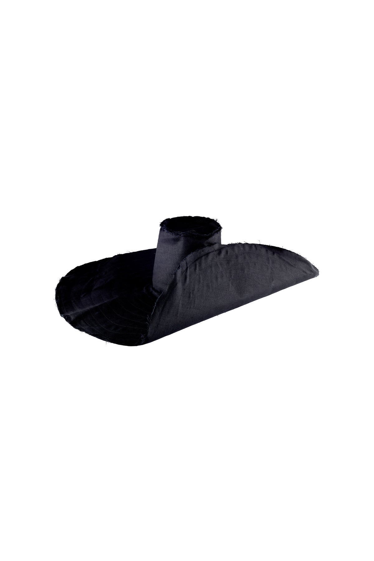 'HEAVY LINEN BLACK' WIDEST BRIM HAT -  - Libertine