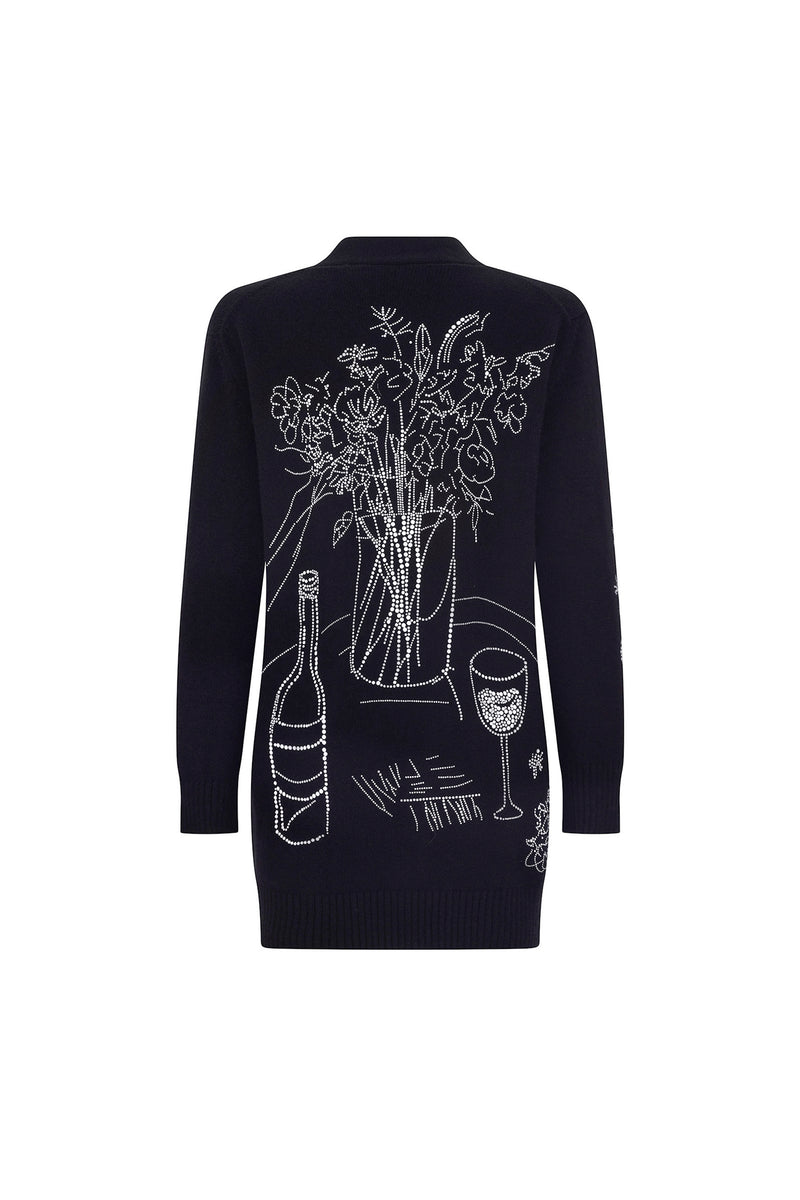 'STILL LIFE CRYSTAL' OVERSIZED CARDIGAN - - Libertine