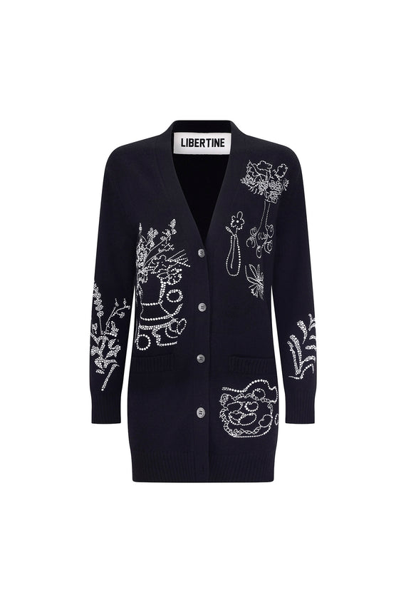 'STILL LIFE CRYSTAL' OVERSIZED CARDIGAN - - Libertine - Main image