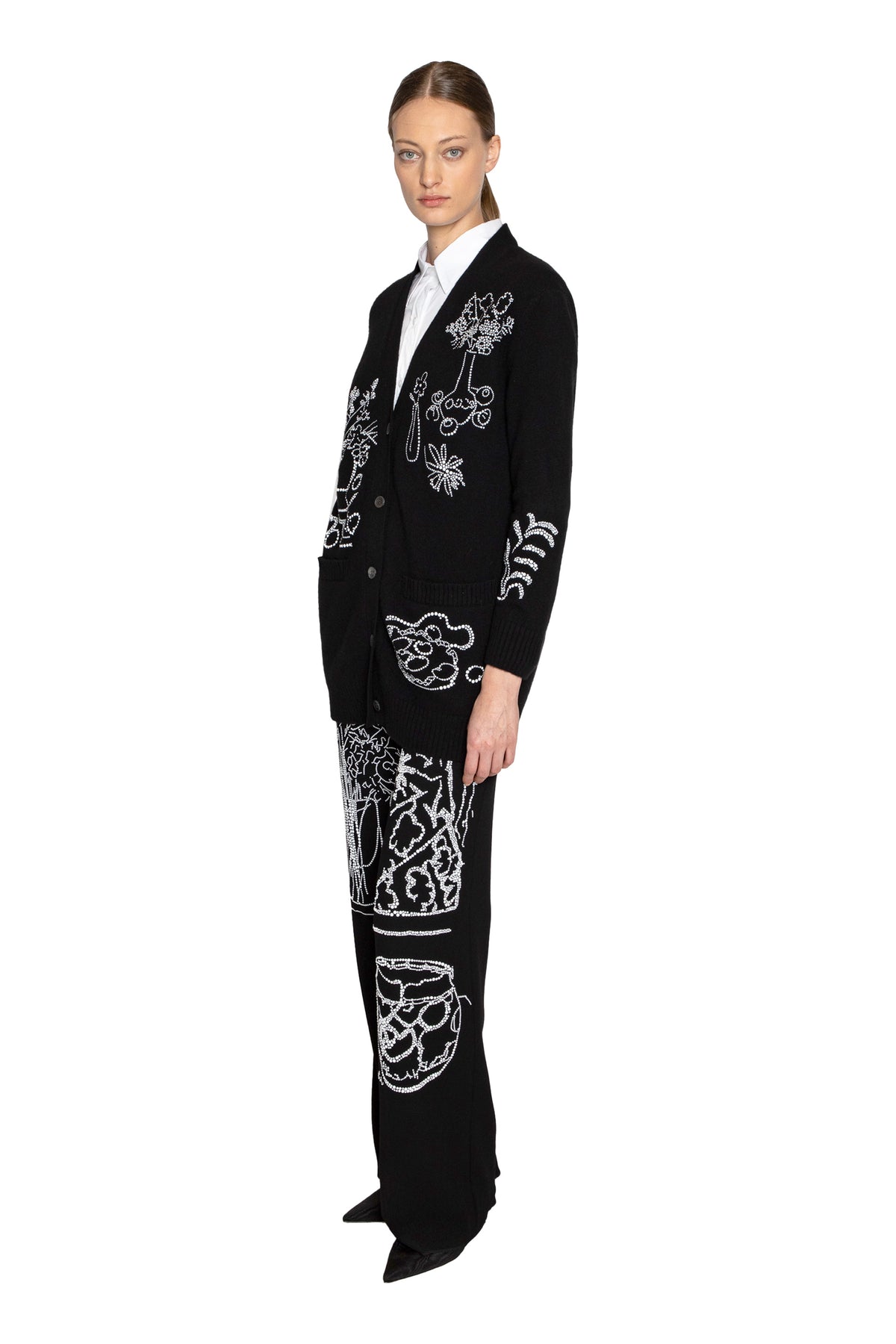 'STILL LIFE CRYSTAL' OVERSIZED CARDIGAN - - Libertine