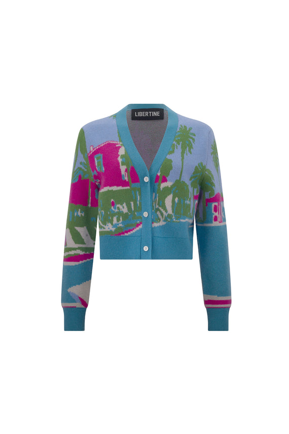 'POOLSIDE' SHRUNKEN CARDIGAN - - Libertine - Main image