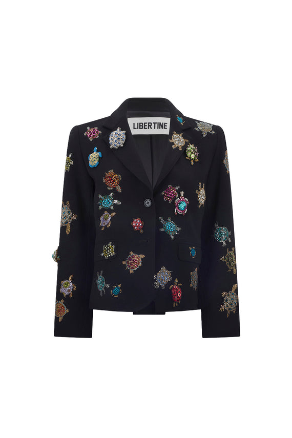 'TURTLE TIME' L/S SHORT BLAZER - - Libertine - Main image