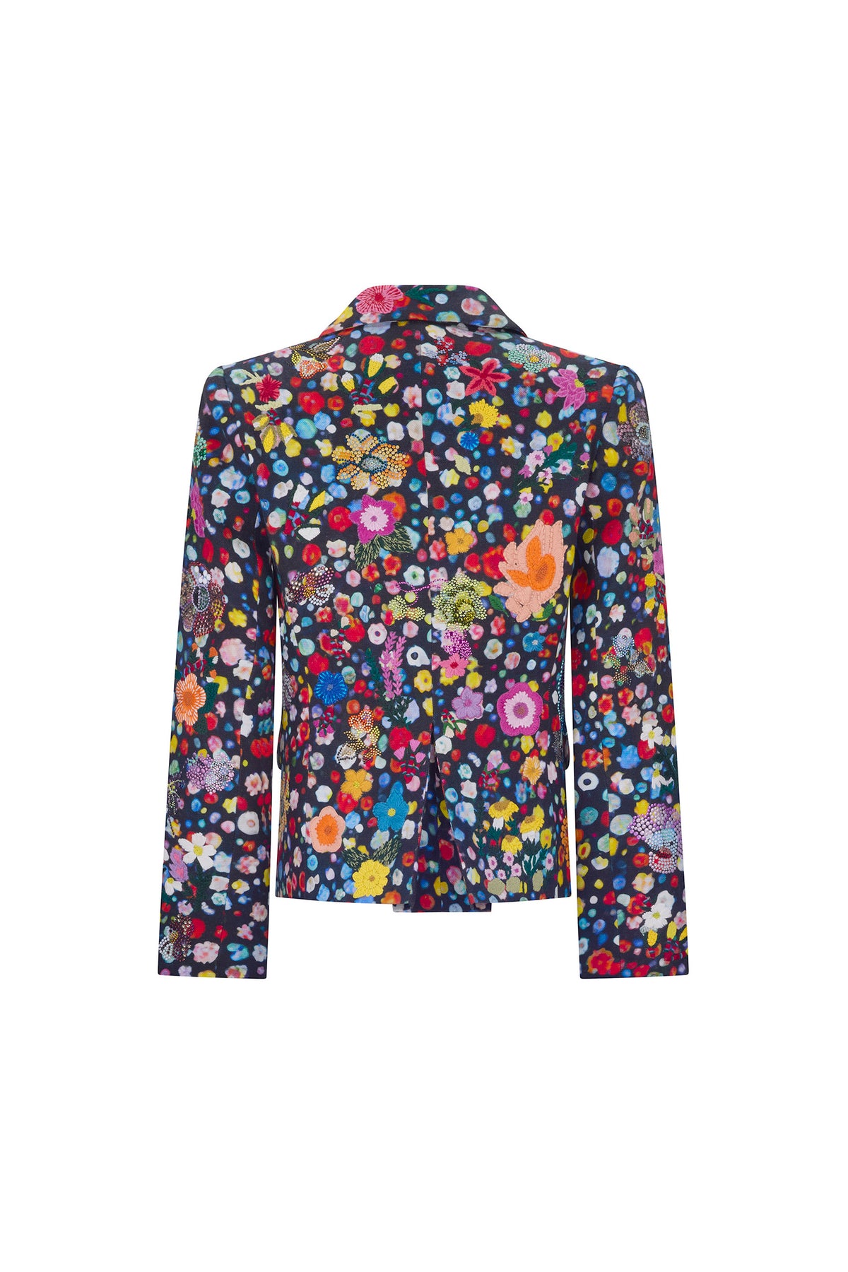 'FLOWER GEMS' CRYSTAL EMBROIDERED L/S SHORT JACKET - - Libertine