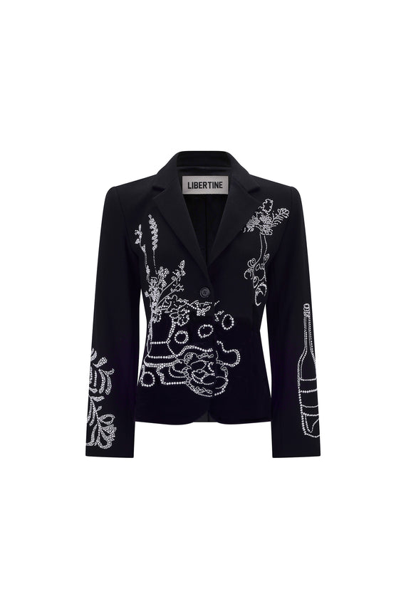 'STILL LIFE CRYSTAL' CLEAN L/S SHORT JACKET - - Libertine