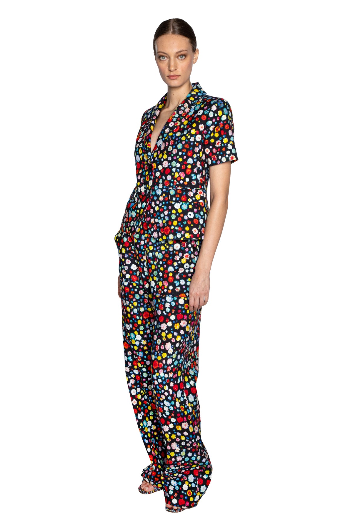 'FLOWER GEMS' SHORT SLEEVE JACKET - - Libertine