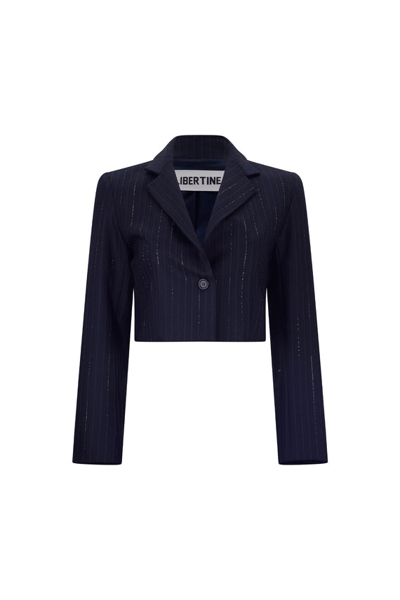 'CRYSTAL PINSTRIPE' MARGARET JACKET - - Libertine - Main image