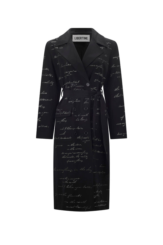 'BODY LANGUAGE' LONG TRENCH COAT - - Libertine - Main image