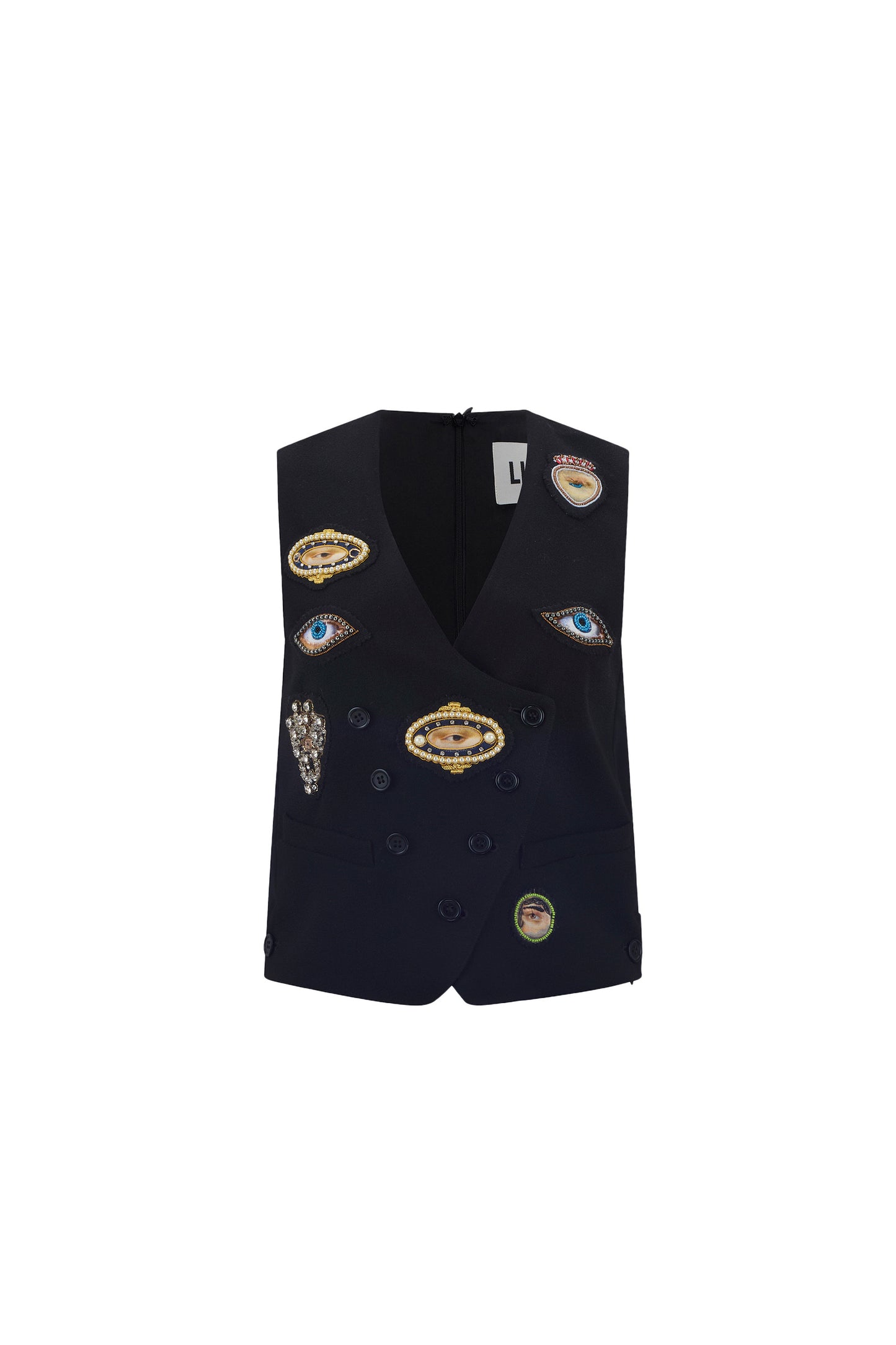 'LOVERS EYE REDUX' EMBELLISHED WAISTCOAT - - Libertine